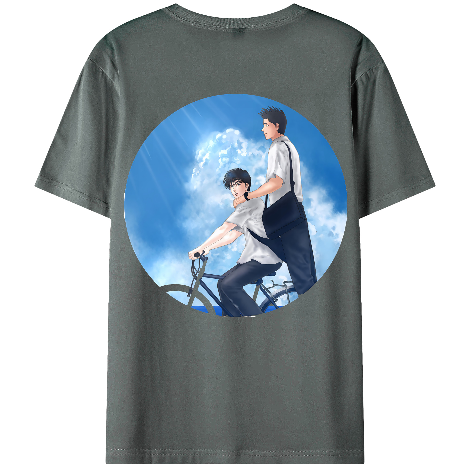 （画像用） SLAM DUNK／スラムダンク 綿100％ メンズ半袖Tシャツ（バックプリント） 通気性